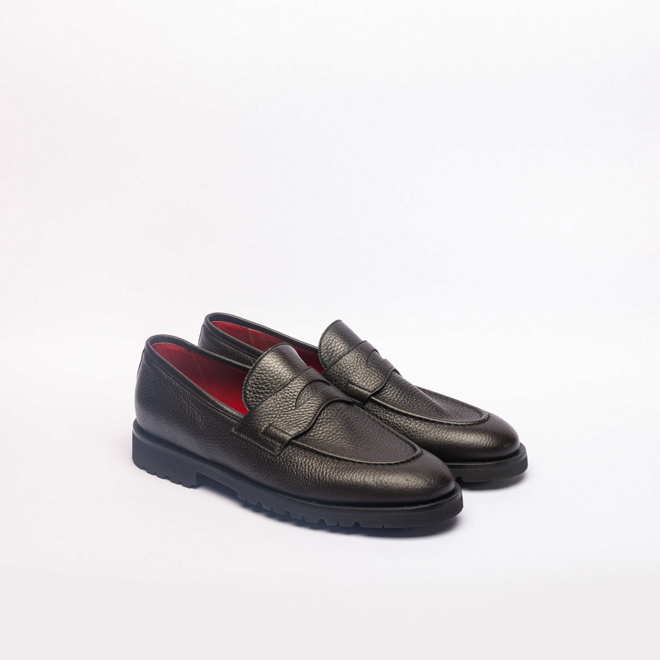 Mocassino penny Barrtett 241U055 in pelle martellata marrone