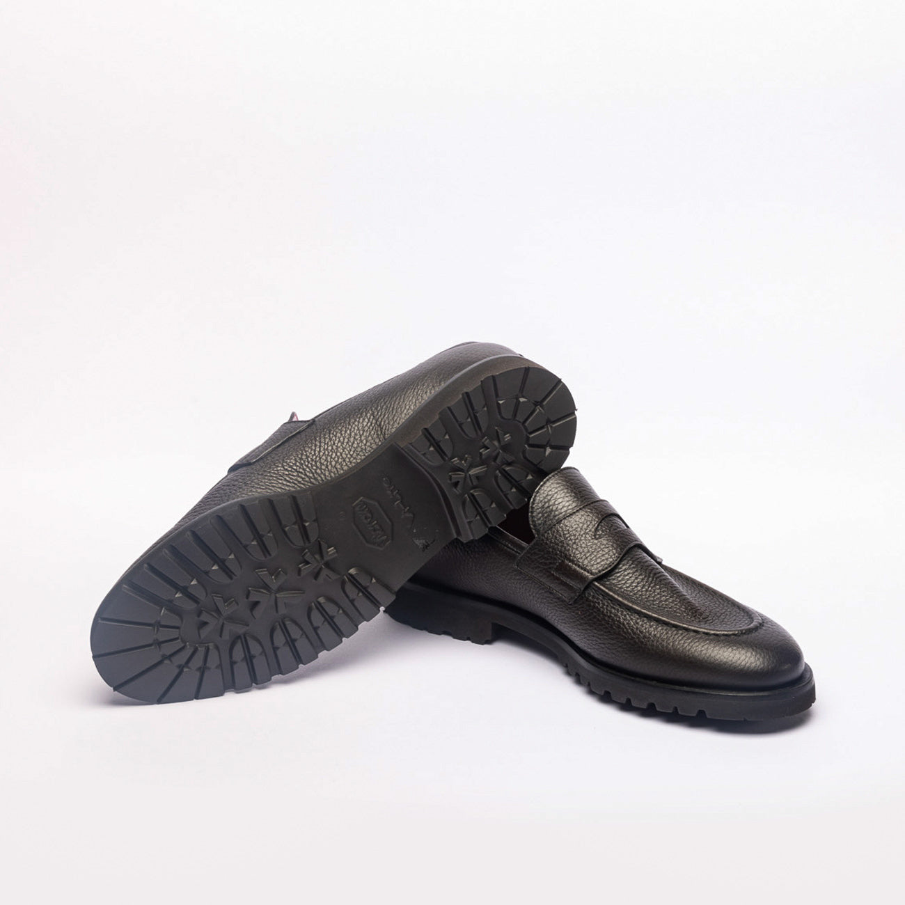 Mocassino penny Barrtett 241U055 in pelle martellata marrone