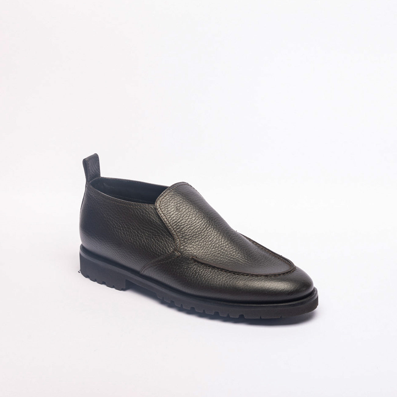 Stivale slip-on Barrtett 241U055 in pelle martellata marrone