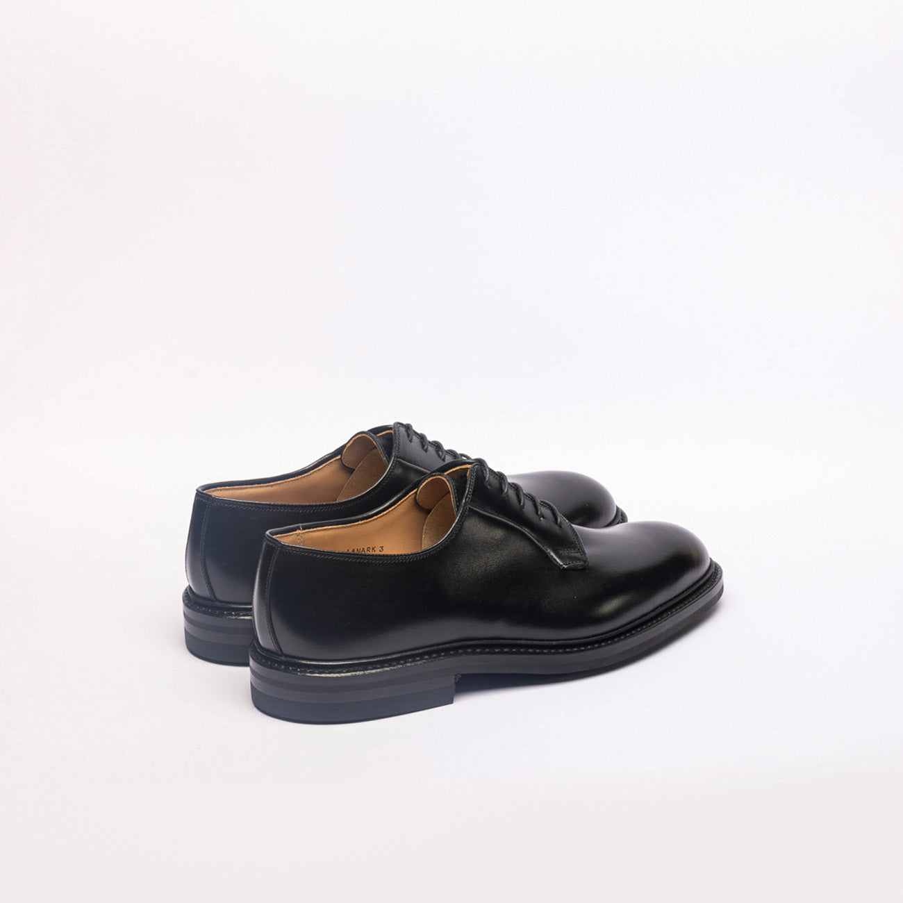 Stringata derby Crockett & Jones Lanark 3 in pelle nera