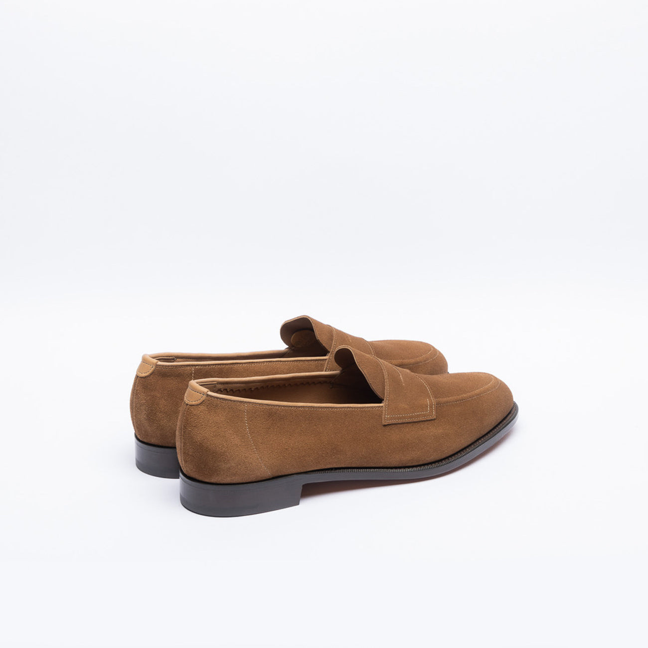 Mocassino penny Edward Green Piccadilly Unlined in camoscio beige