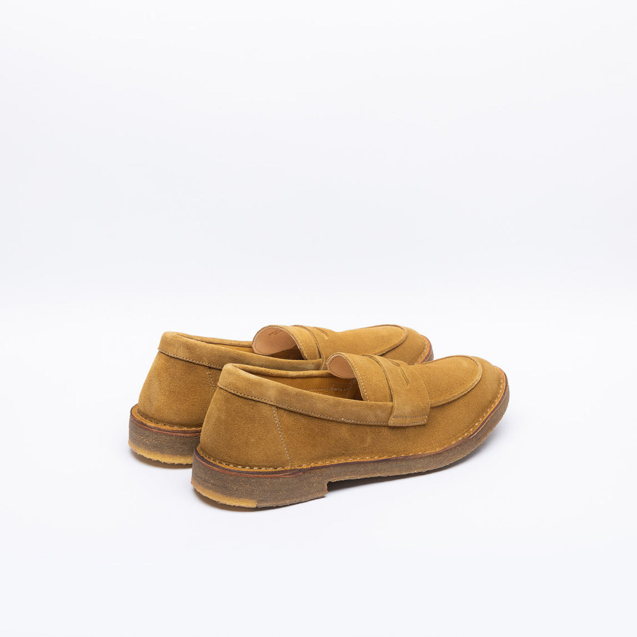 Mocassino penny Astorflex Sadelflex in camoscio beige scuro