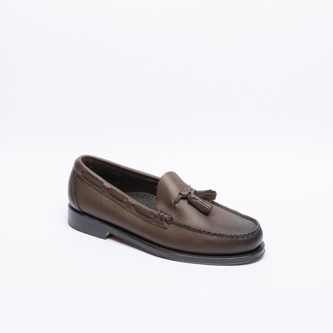 G.H.Bass Weejuns Larkin brown leather tasseled loafer