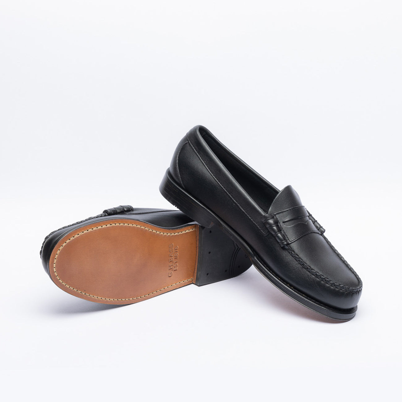 G.H.Bass Weejuns Larson penny loafer in black leather