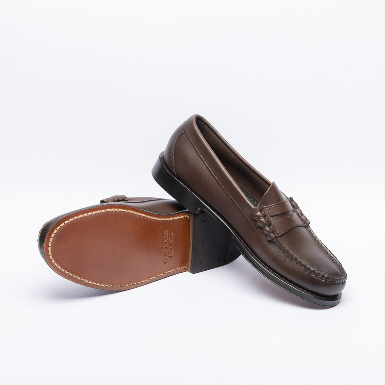 G.H.Bass Weejuns Larson penny loafer in brown leather