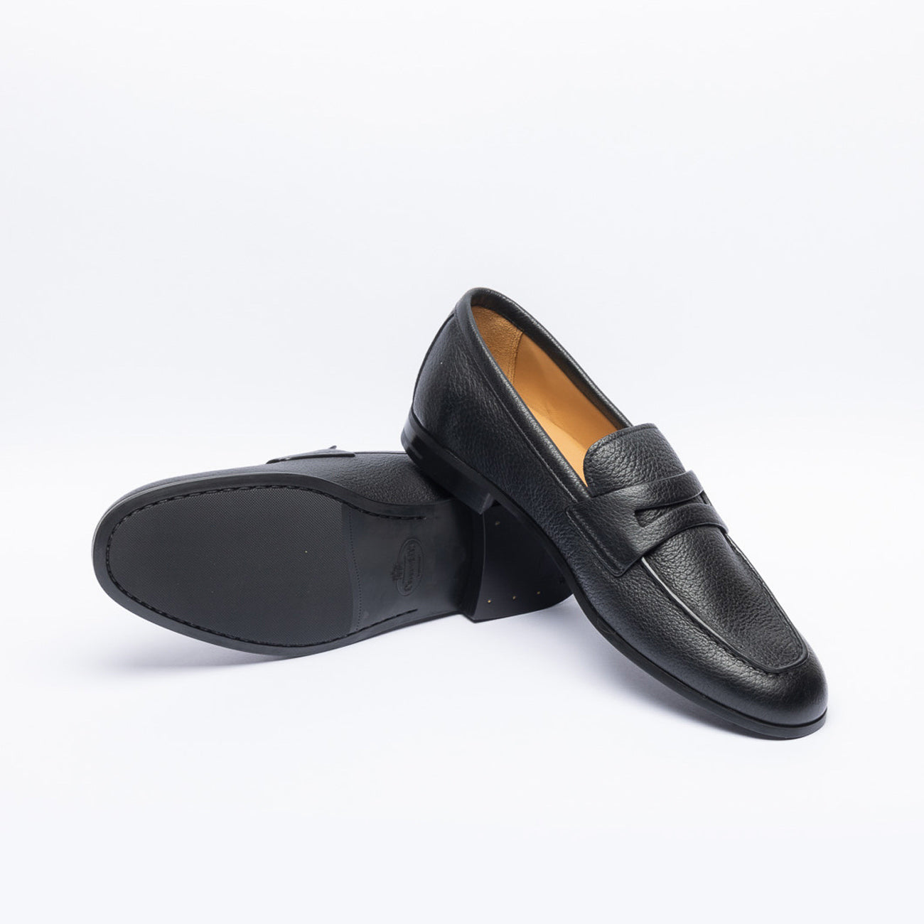 Mocassino penny Church's Milton in pelle martellata nera