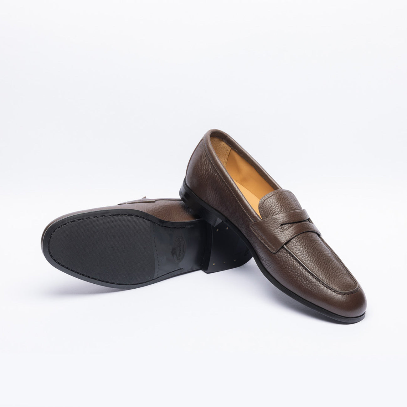 Mocassino penny Church's Milton in pelle martellata marrone