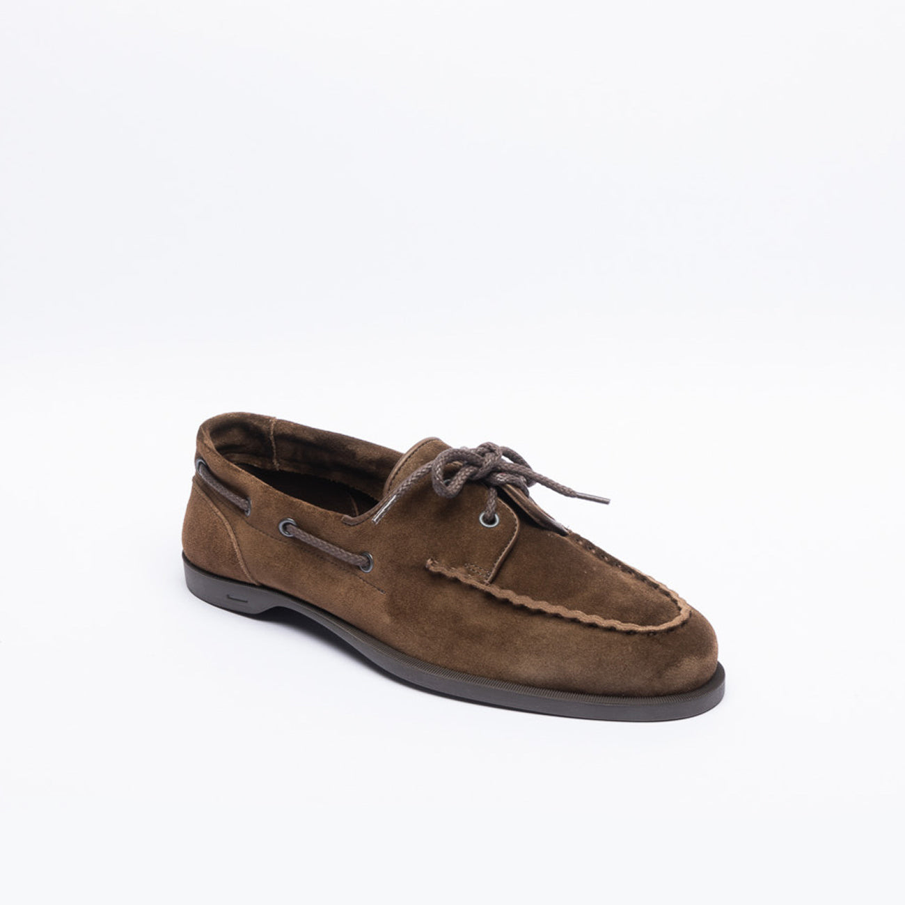Mocassino da barca John Lobb Foil in camoscio marrone
