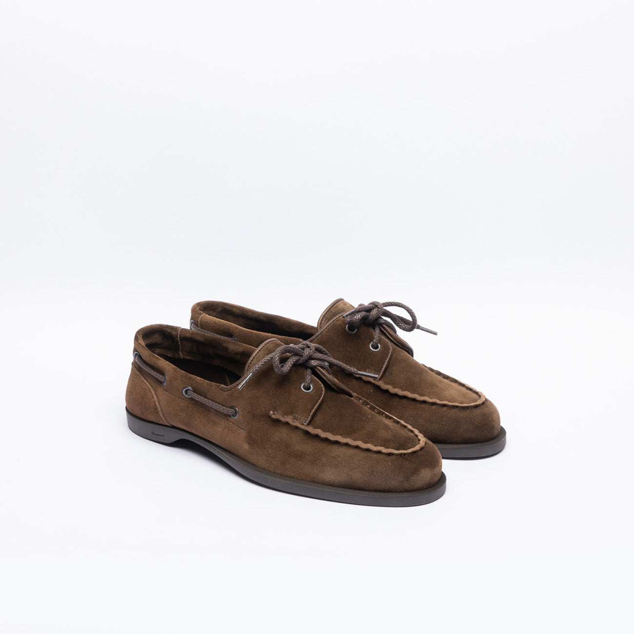 Mocassino da barca John Lobb Foil in camoscio marrone