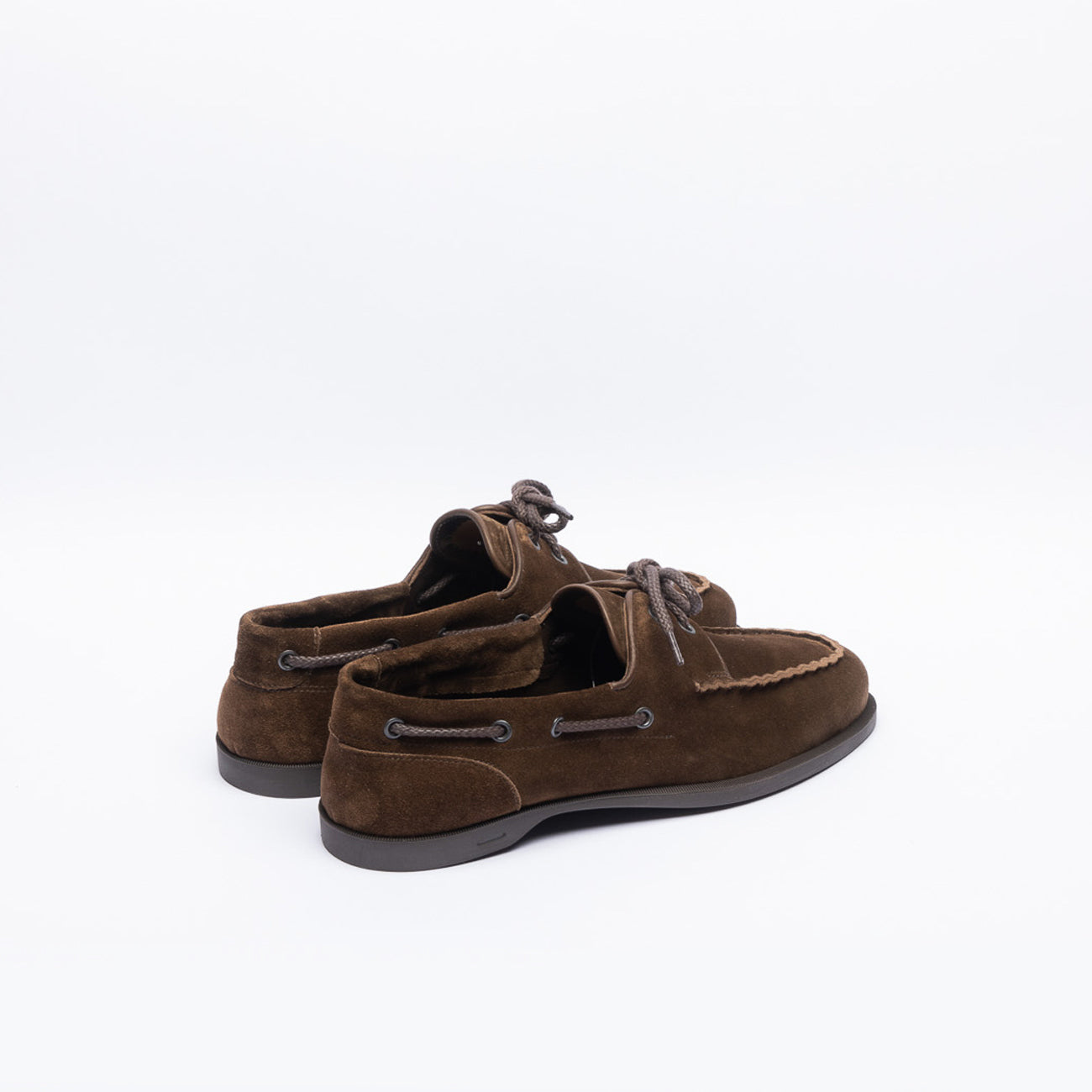 Mocassino da barca John Lobb Foil in camoscio marrone
