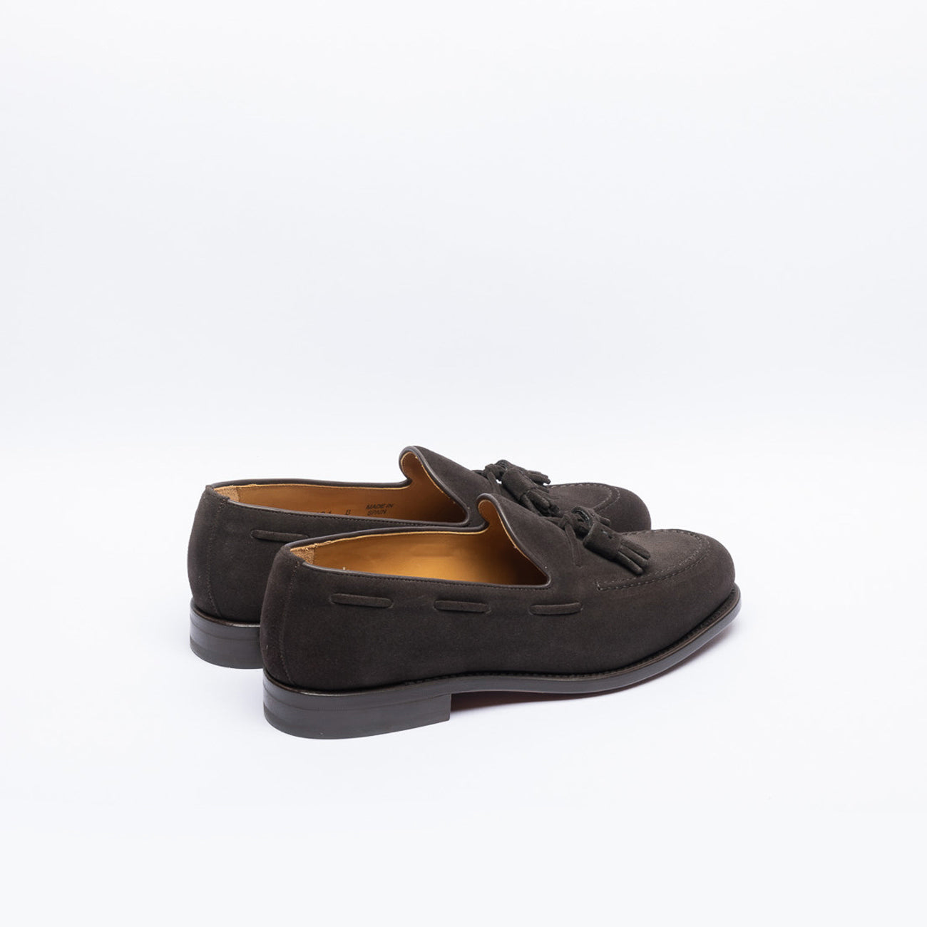 Berwick 8491 brown suede tasseled loafer (Dark Peat)
