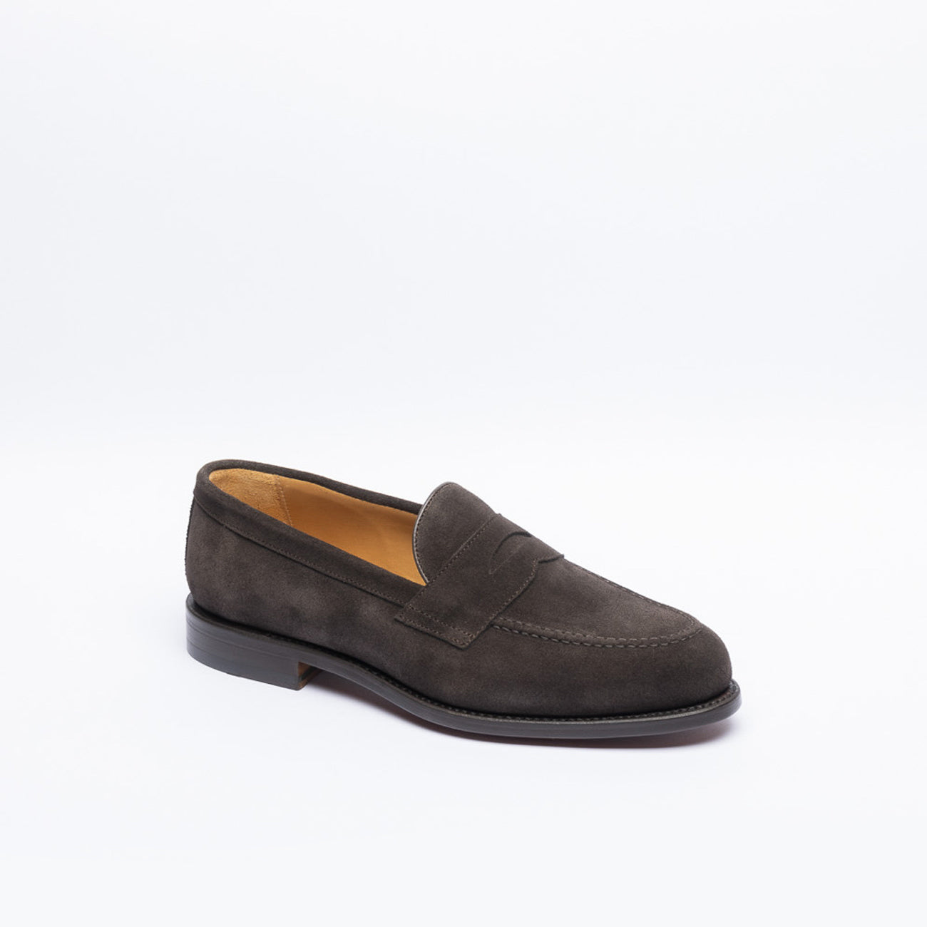 Berwick 9628 brown suede penny loafer (Dark Peat)