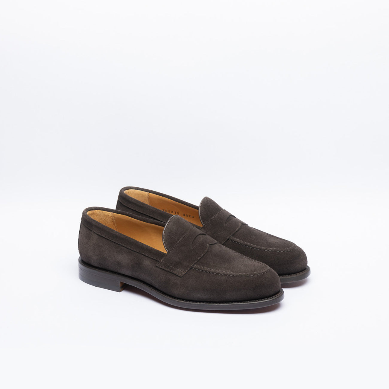 Berwick 9628 brown suede penny loafer (Dark Peat)