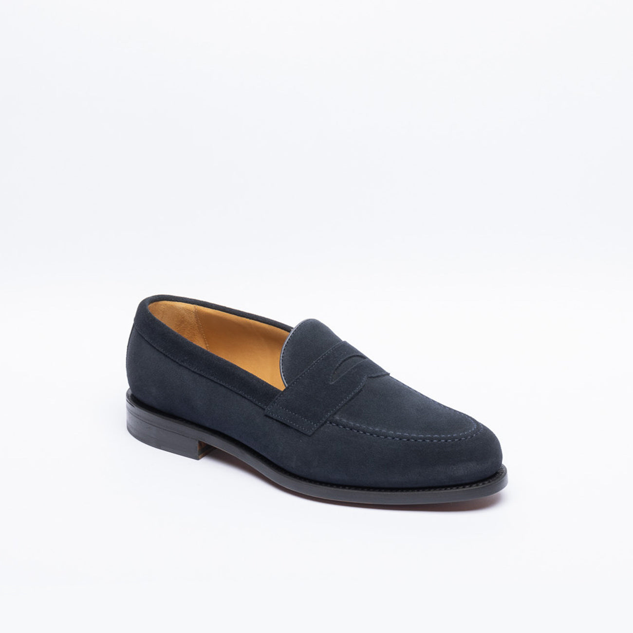 Berwick 9628 penny loafer in blue suede