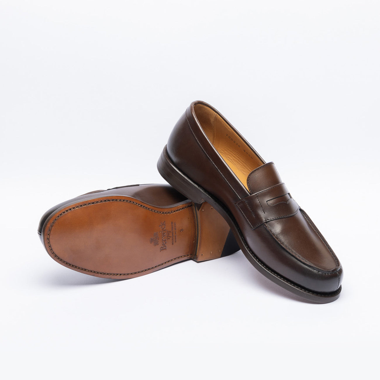 Berwick 4456 brown leather penny loafer