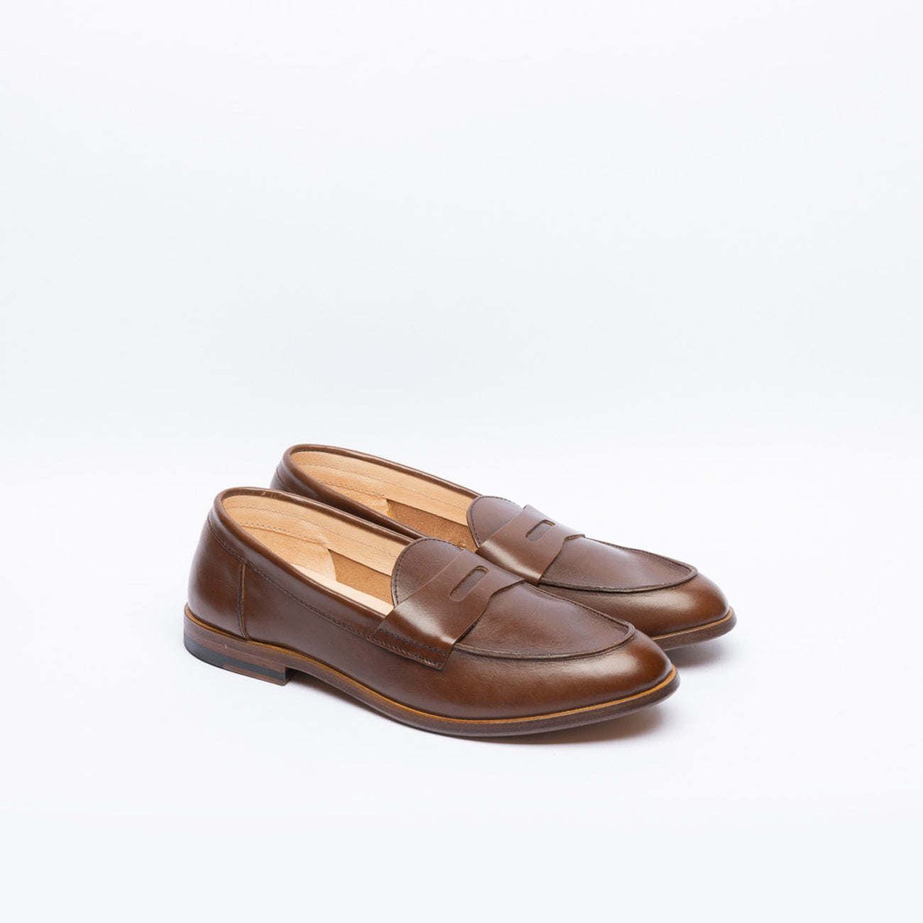Mocassino penny Astorflex Dartflex in pelle marrone cuoio