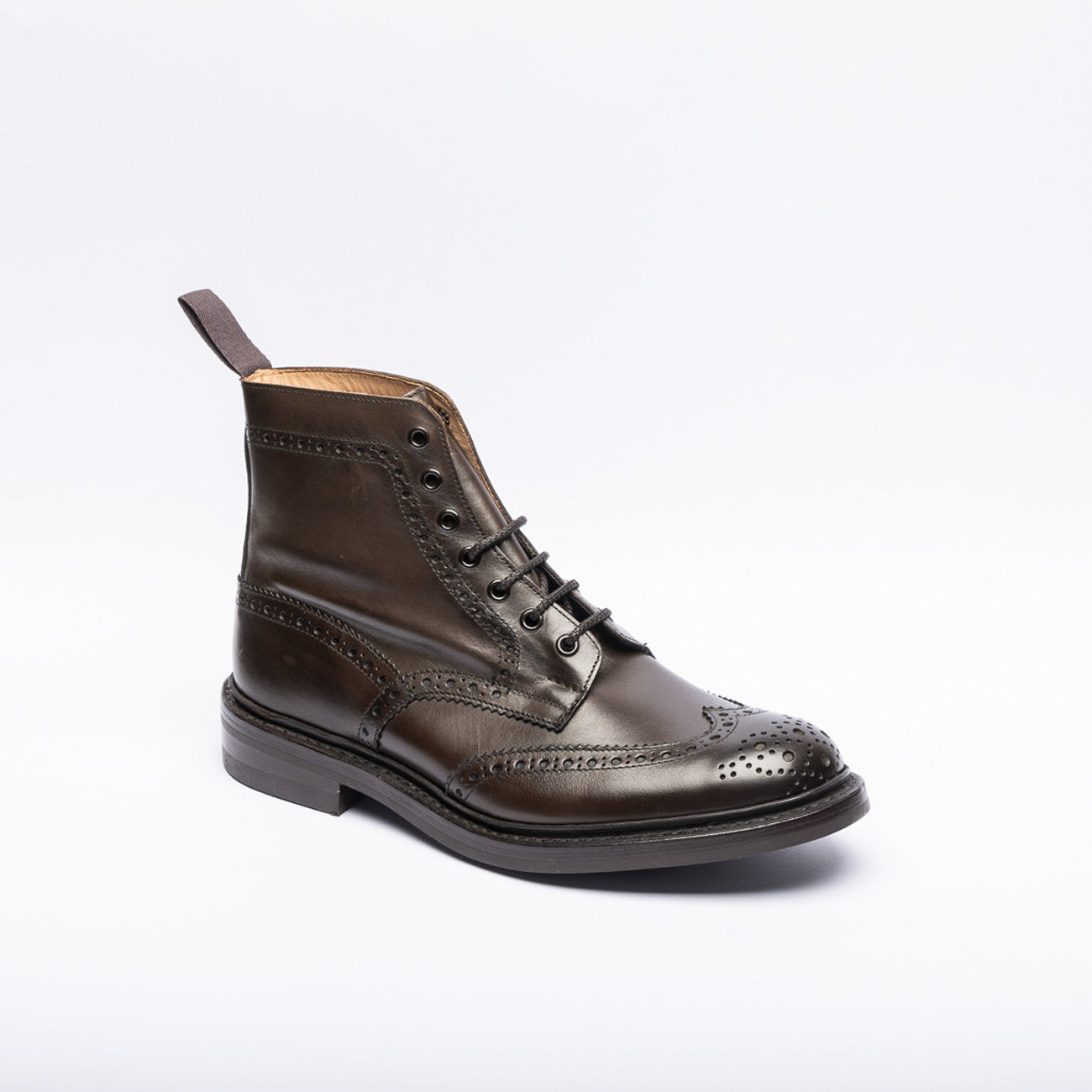 Tricker's Stow derby boot in brown leather