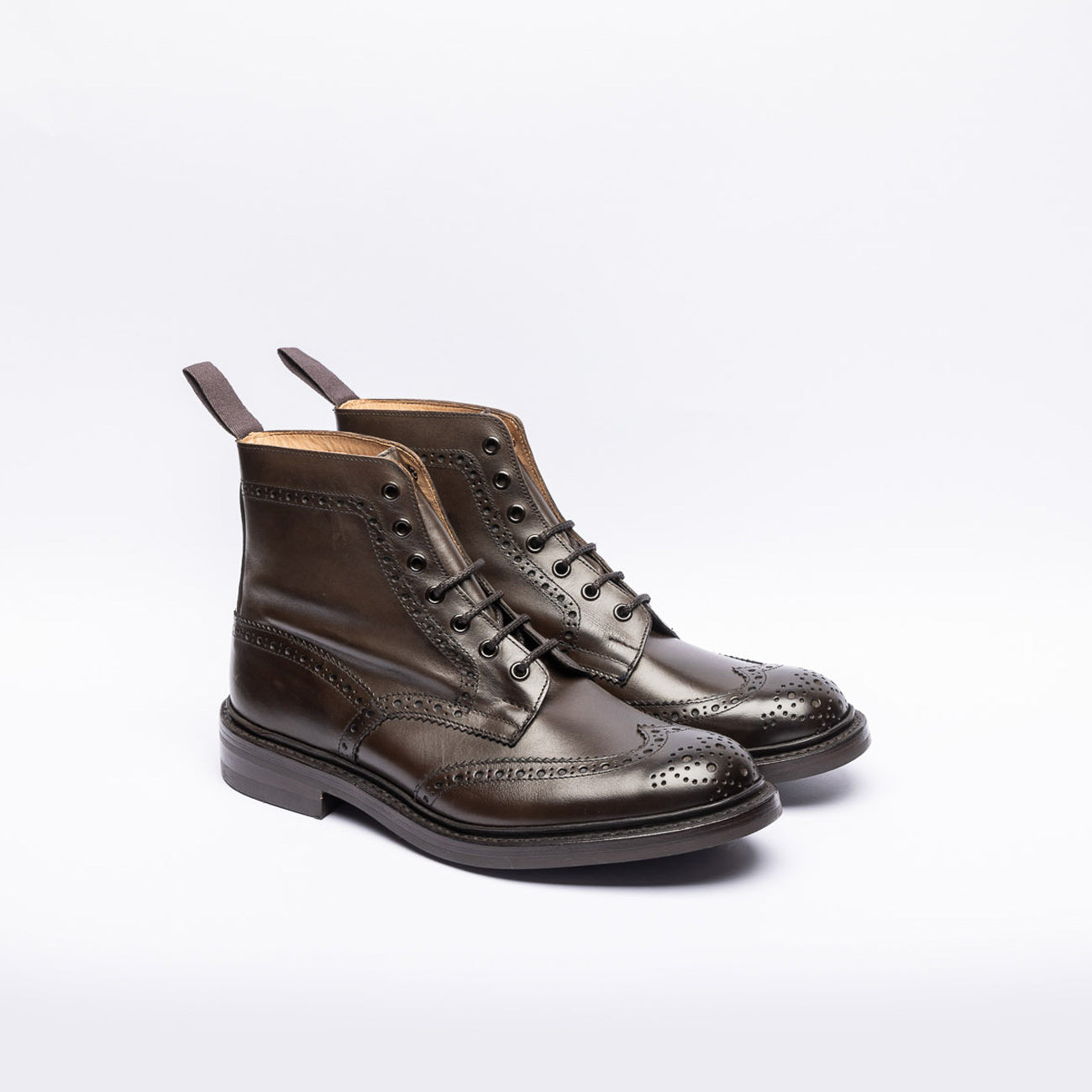 Tricker's Stow derby boot in brown leather