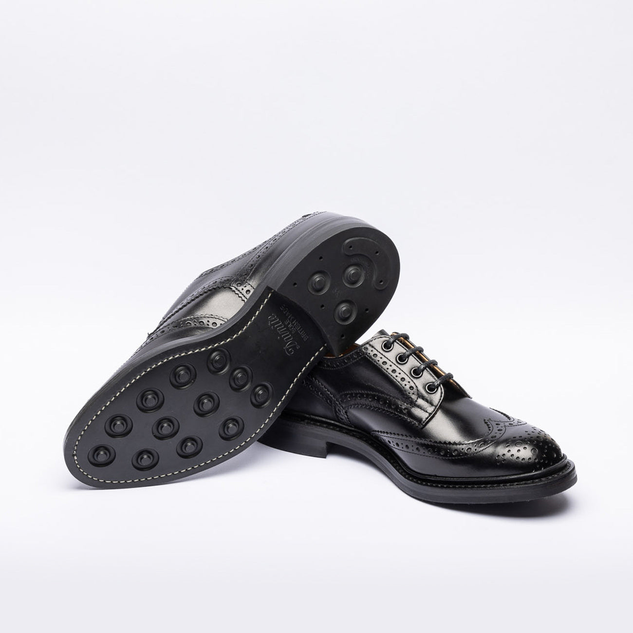 Tricker's Bourton derby lace-up in black leather (Dainite sole)