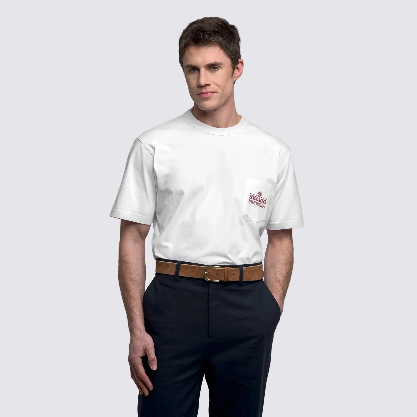T-shirt a maniche corte Sebago Sebagodock in cotone bianco