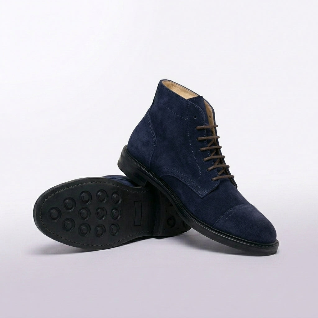Stivale derby Astorflex Aldflex in camoscio blu