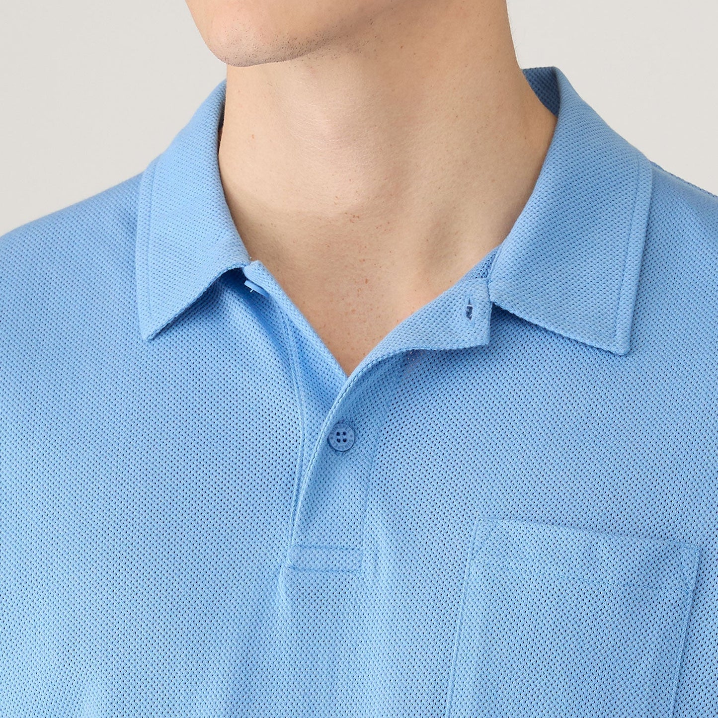Polo a maniche corte Sunspel Riviera in cotone azzurro