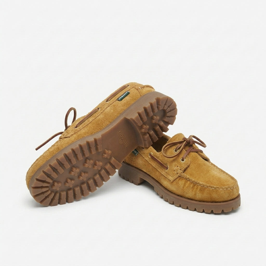 Stringata derby Sebago Ranger Artisan Ox in camoscio giallo