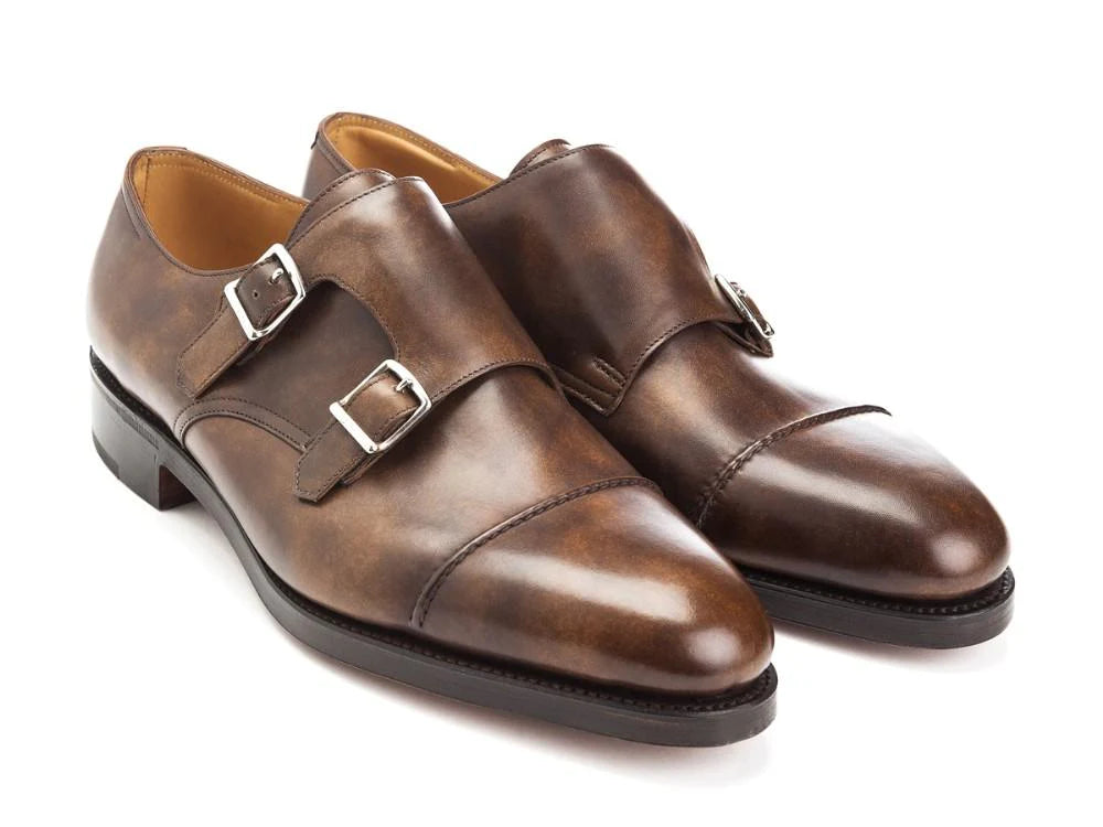 Brown leather John Lobb William II double buckle