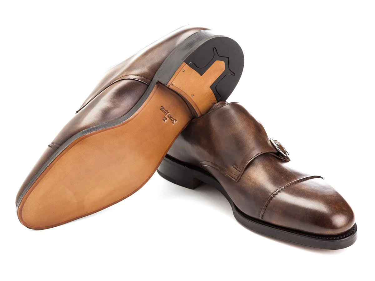 Doppia fibbia John Lobb William II in pelle marrone (Parisian Brown)