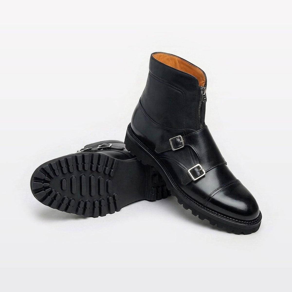 Stivale con zip John Lobb William NS Jumper in pelle nera