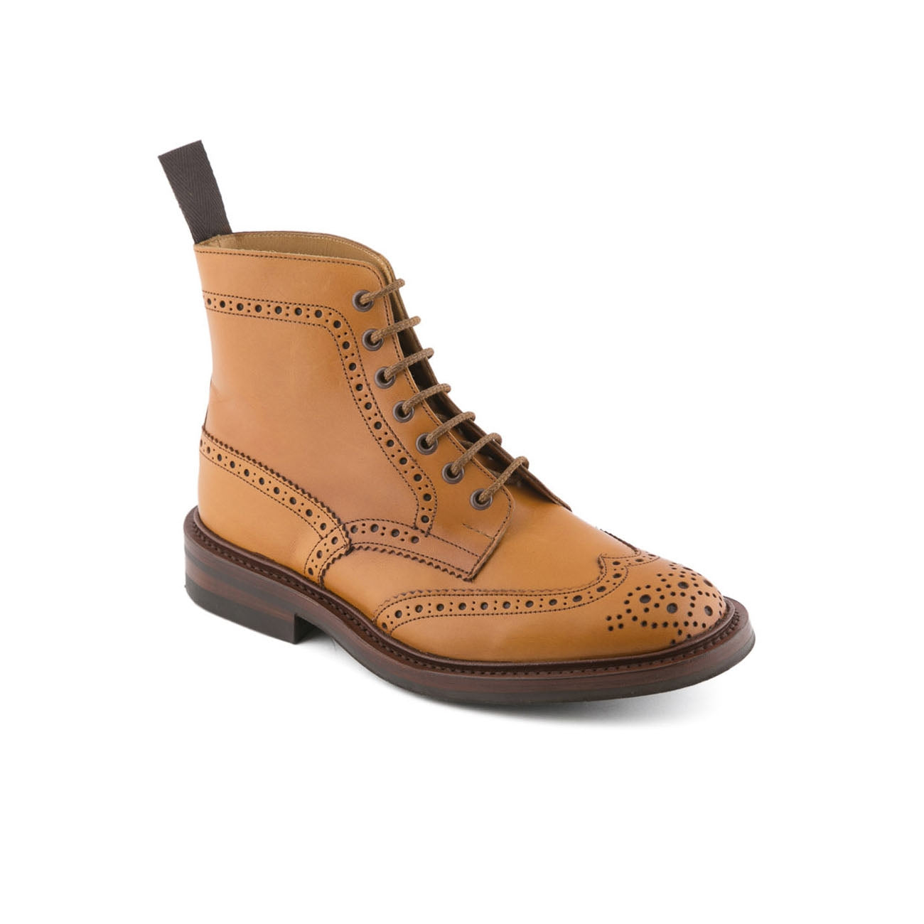 Polacco stringato Tricker's Stow in pelle acorn atique