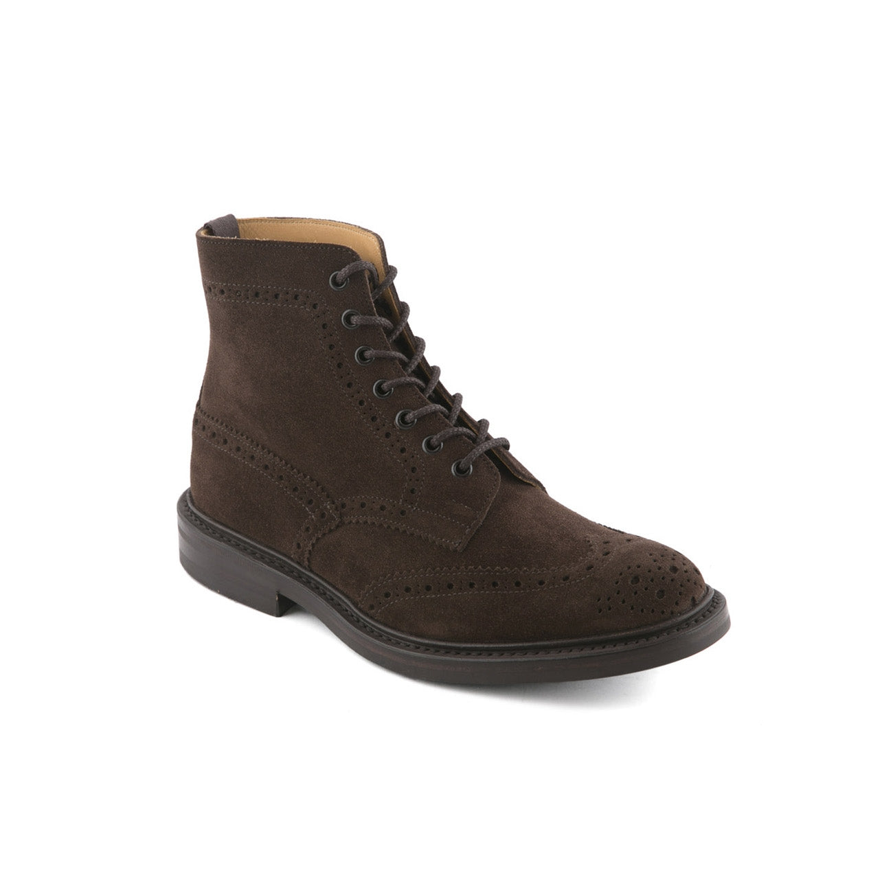 Stivaletto Tricker's in camoscio marrone caffe