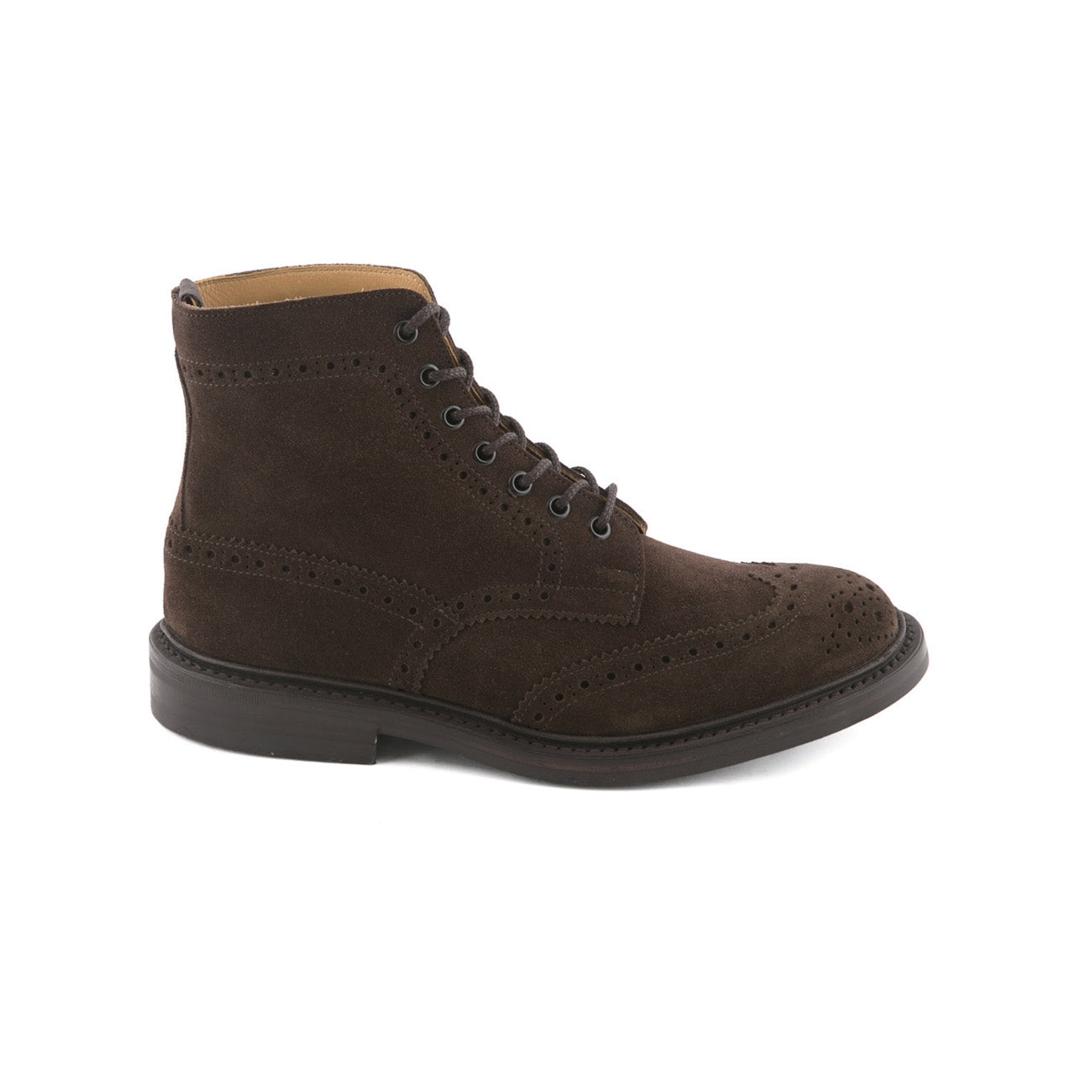 Stivaletto Tricker's in camoscio marrone caffe