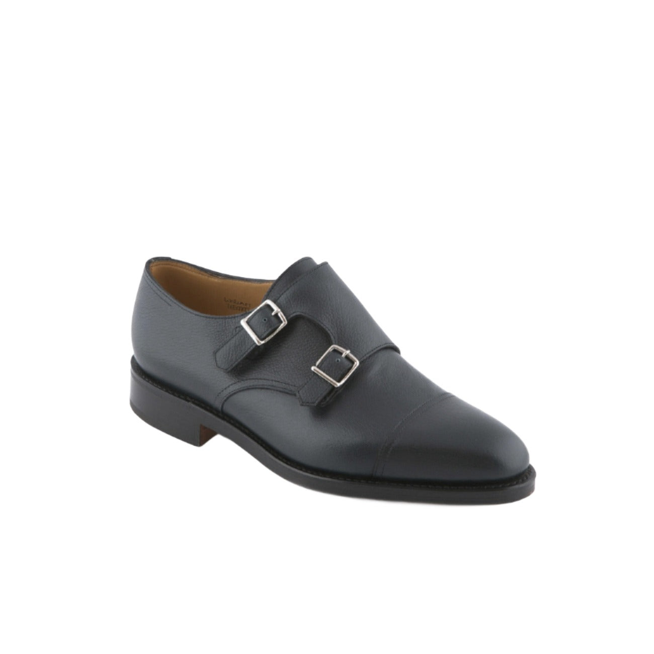 Scarpa John Lobb William in pelle blu con doppia fibbia