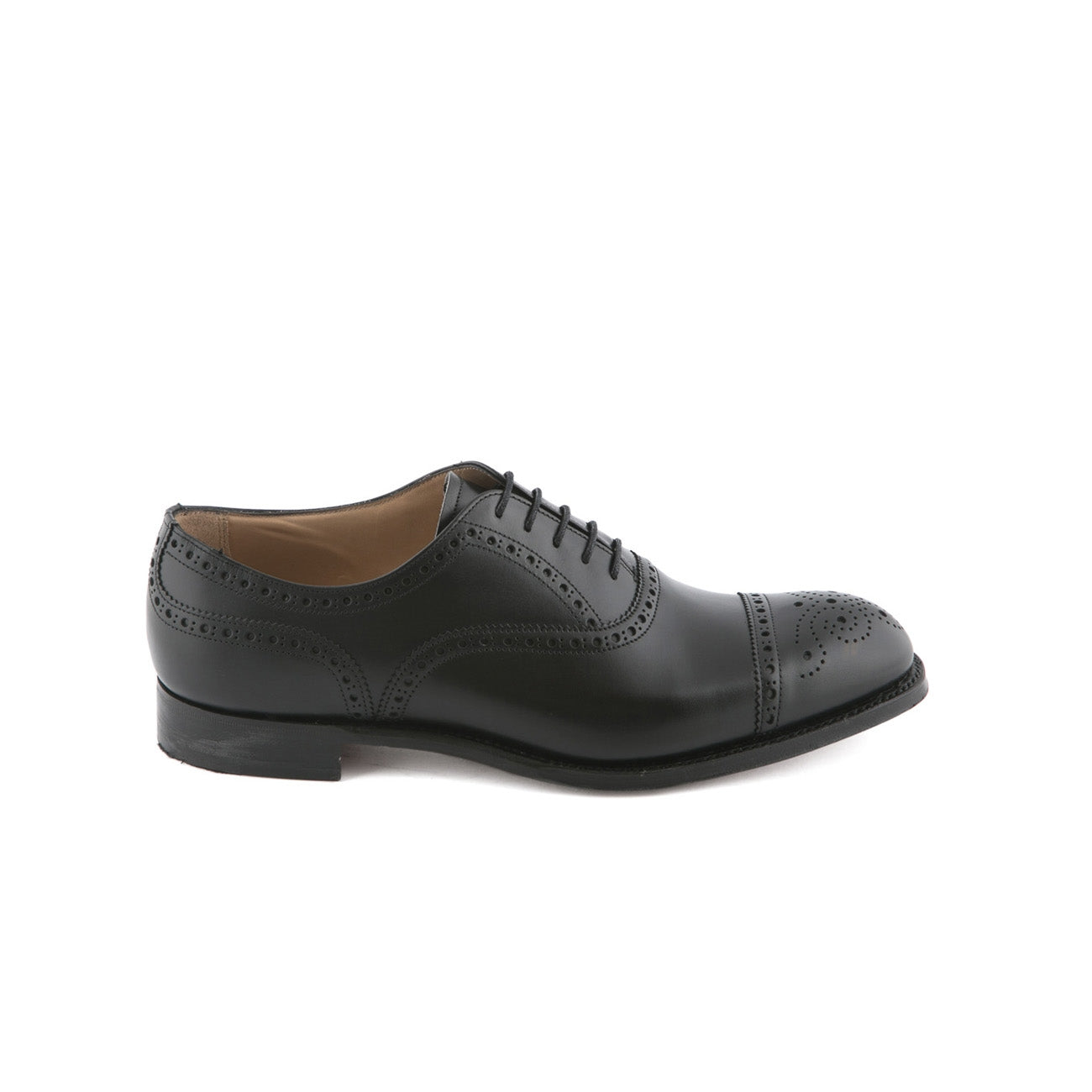 Scarpa stringata Cheaney Wilfred in pelle di vitello nera