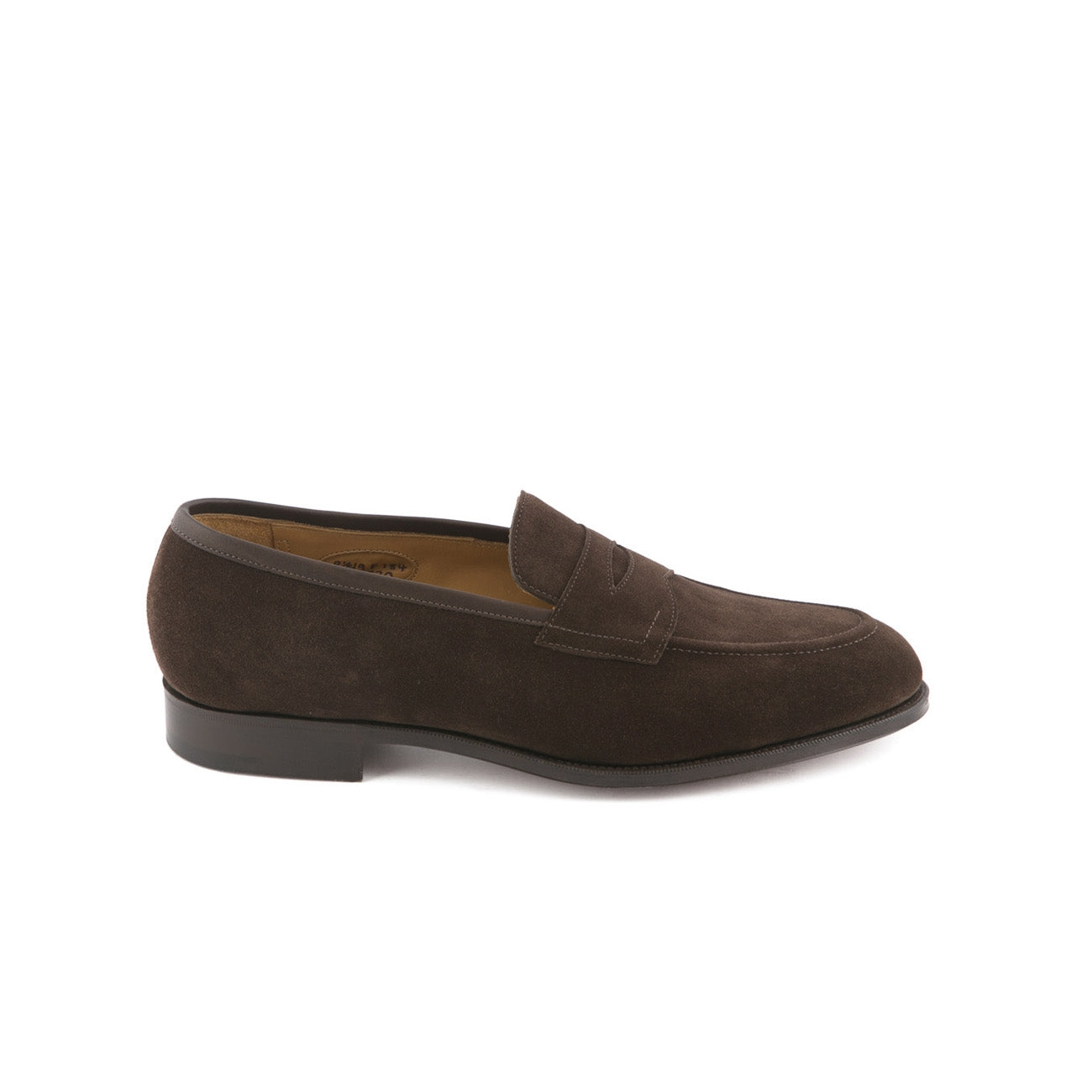 Mocassino Edward Green Piccadilly in camoscio mocca con mascherina