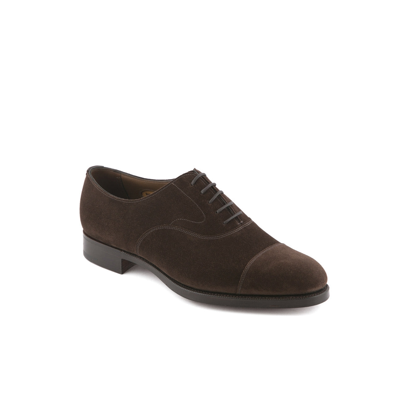 Edward Green Chelsea oxford lace-up in brown suede