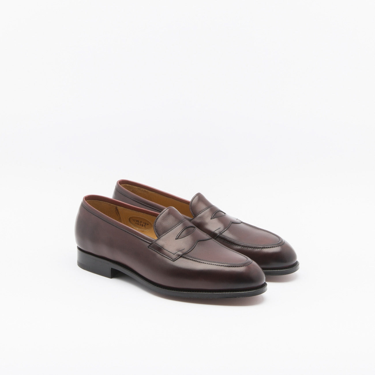 Mocassino Edward Green Piccadilly in pelle burgundy antique