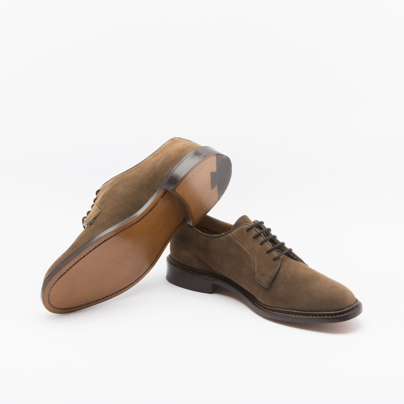 Scarpa stringata Tricker's Robert in camoscio castorino new brown