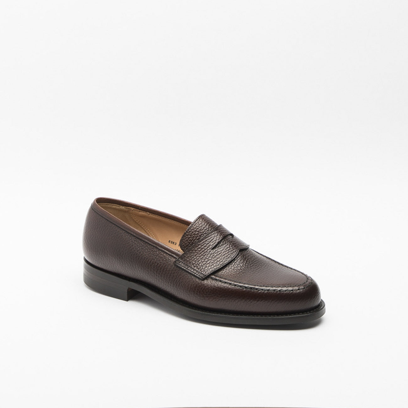 Mocassino penny loafer Crockett & Jones Boston in pelle martellata marrone