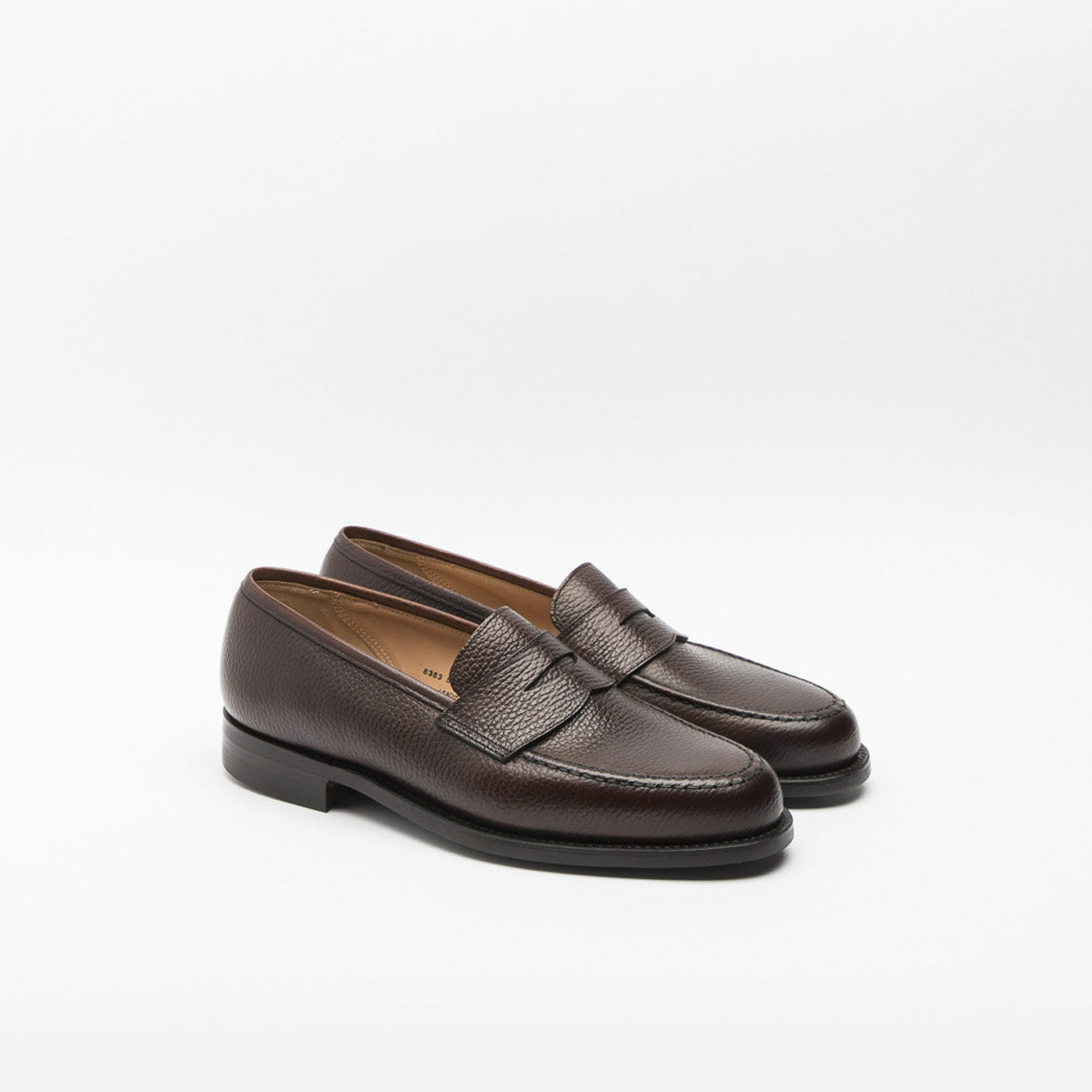Mocassino penny loafer Crockett & Jones Boston in pelle martellata marrone