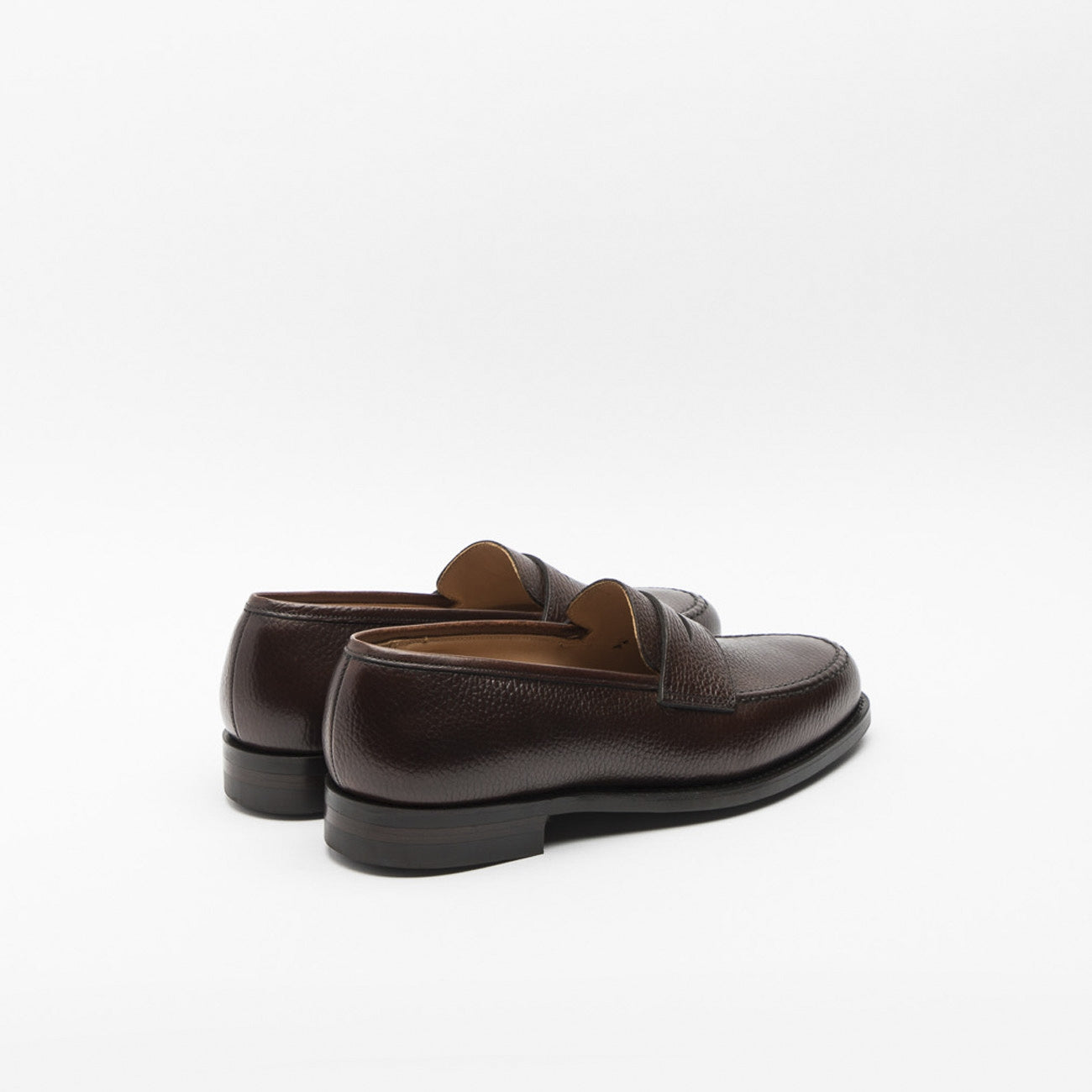 Mocassino penny loafer Crockett & Jones Boston in pelle martellata marrone
