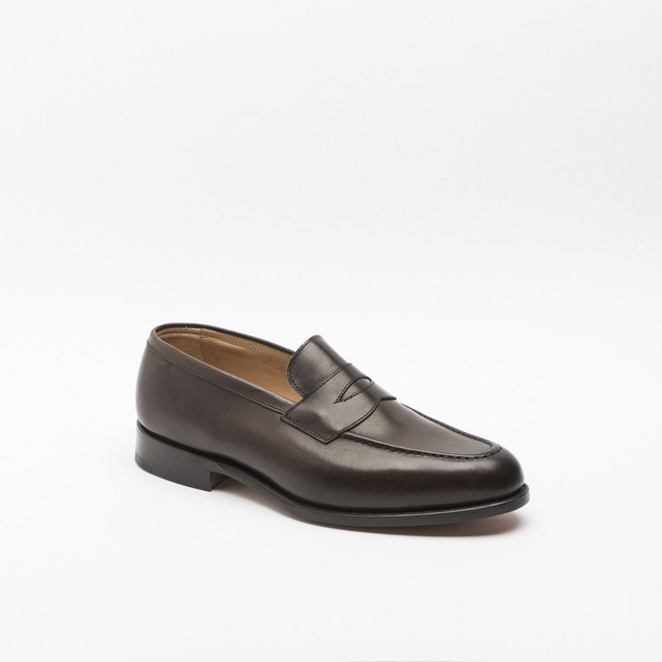 Mocassino Tricker's Havard in pelle espresso con mascherina