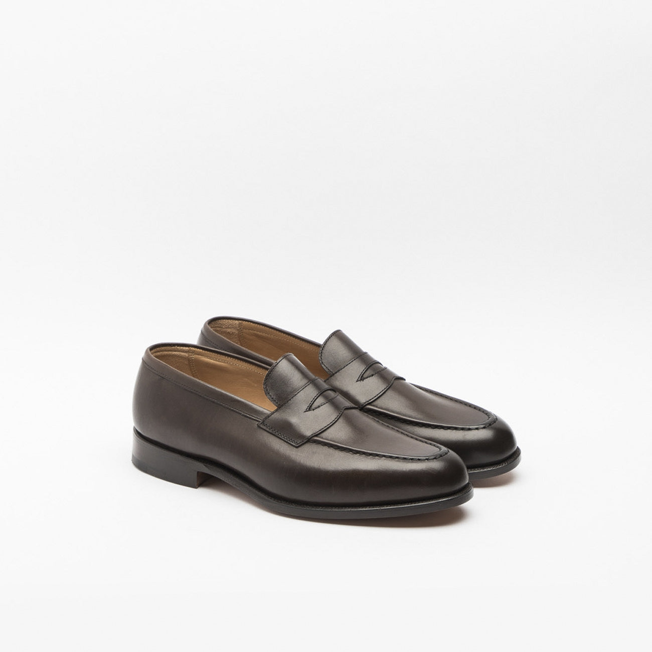 Mocassino Tricker's Havard in pelle espresso con mascherina