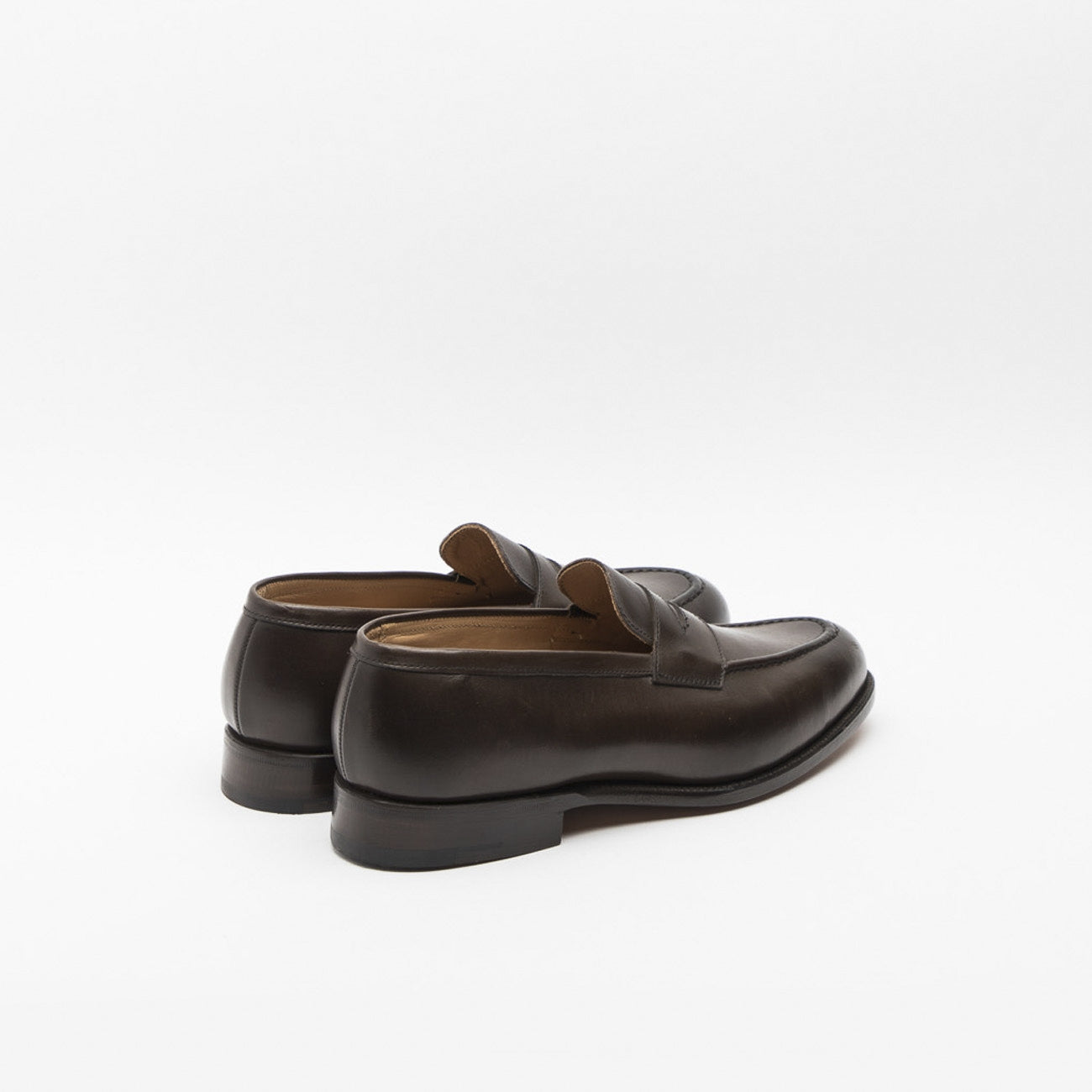 Mocassino Tricker's Havard in pelle espresso con mascherina