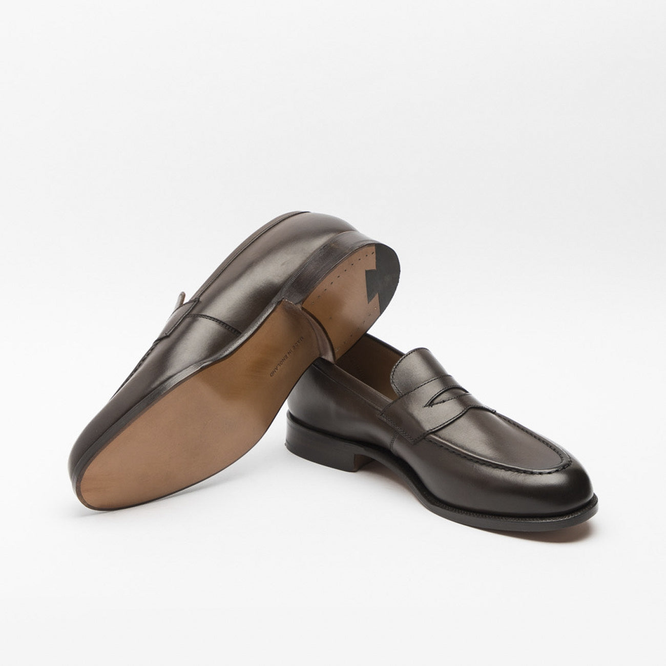 Mocassino Tricker's Havard in pelle espresso con mascherina