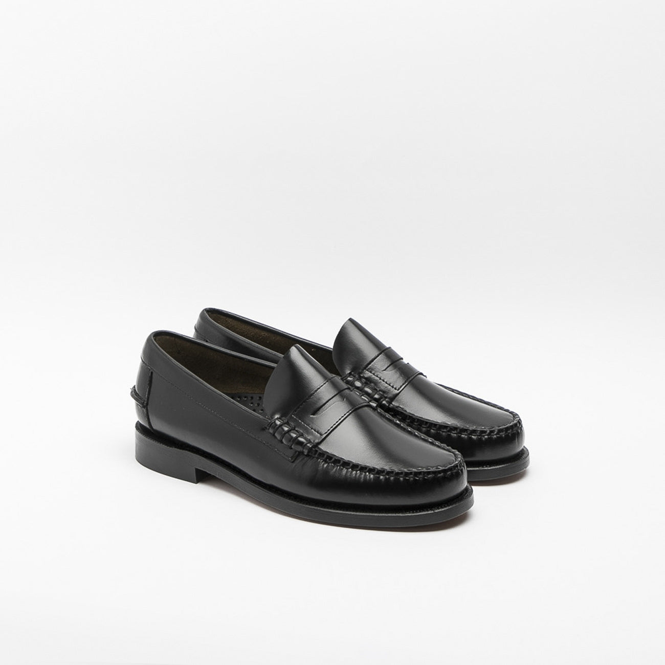 Mocassino Sebago Classic Penny Brushed in pelle nera