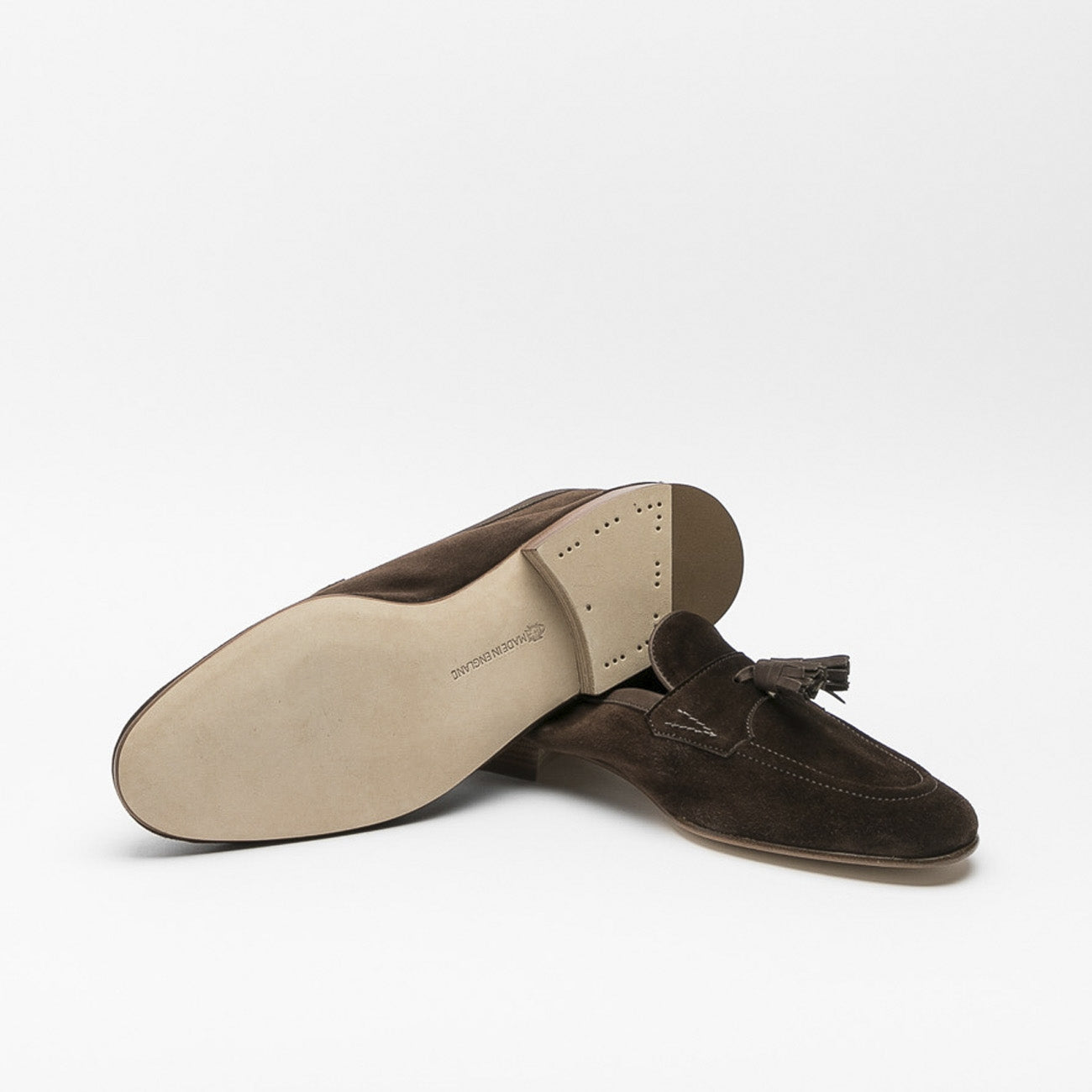 Mocassino Edward Green Portland in camoscio marrone