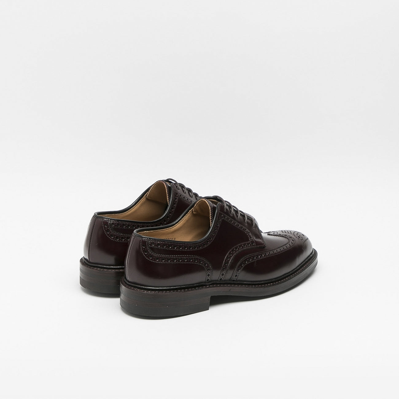 Scarpa stringata Crockett & Jones Pembroke in pelle cavalry rosso borgogna