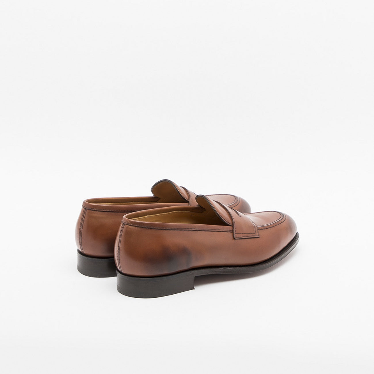 Mocassino Edward Green Piccadilly in pelle chestnut con mascherina